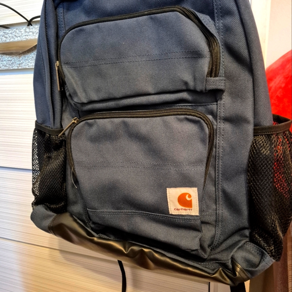 Carhartt Navy Backpack with Black Accents
